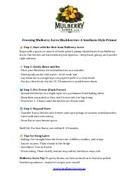 Freezing Mulberry Acres Blackberries: A Southern-Style Prime